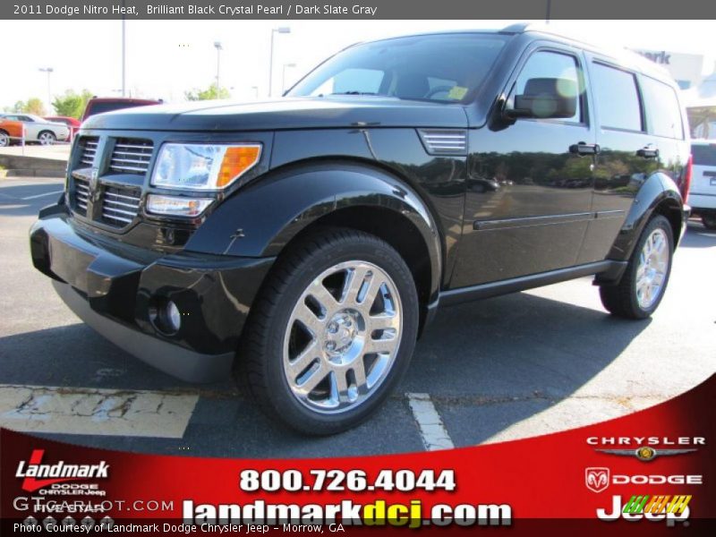 Brilliant Black Crystal Pearl / Dark Slate Gray 2011 Dodge Nitro Heat