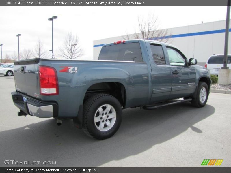 Stealth Gray Metallic / Ebony Black 2007 GMC Sierra 1500 SLE Extended Cab 4x4