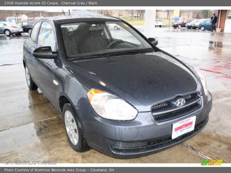 Charcoal Gray / Black 2008 Hyundai Accent GS Coupe