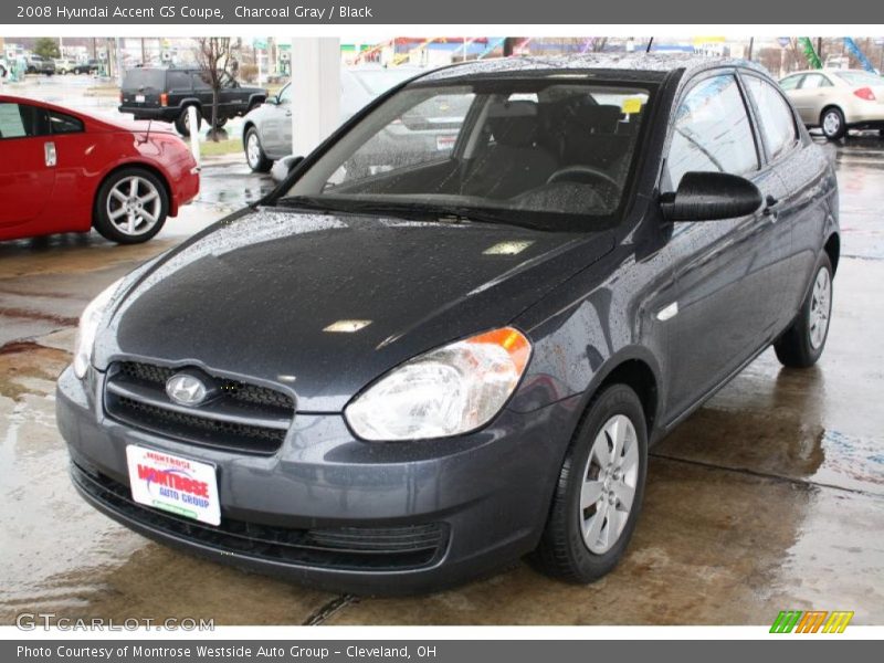 Charcoal Gray / Black 2008 Hyundai Accent GS Coupe