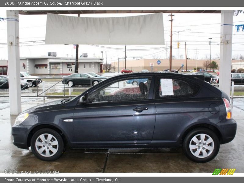 Charcoal Gray / Black 2008 Hyundai Accent GS Coupe