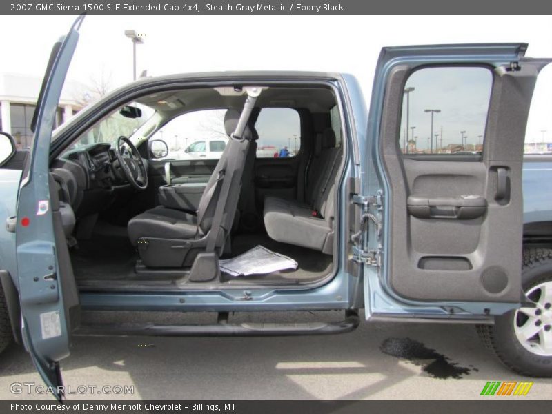 Stealth Gray Metallic / Ebony Black 2007 GMC Sierra 1500 SLE Extended Cab 4x4