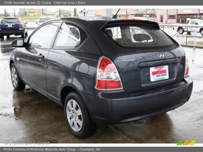 Charcoal Gray / Black 2008 Hyundai Accent GS Coupe