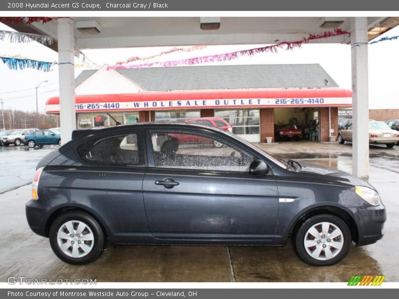 Charcoal Gray / Black 2008 Hyundai Accent GS Coupe