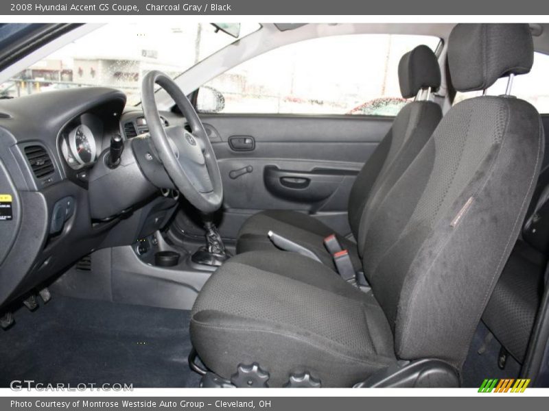 Charcoal Gray / Black 2008 Hyundai Accent GS Coupe