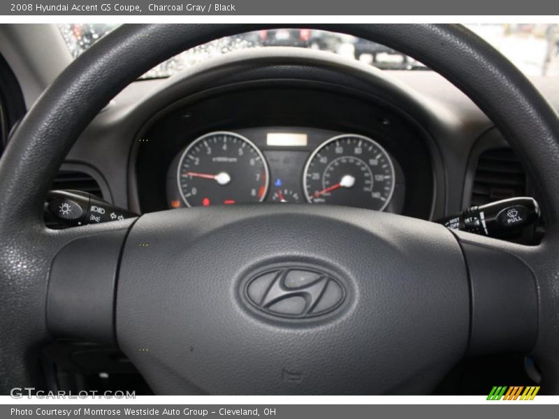 Charcoal Gray / Black 2008 Hyundai Accent GS Coupe