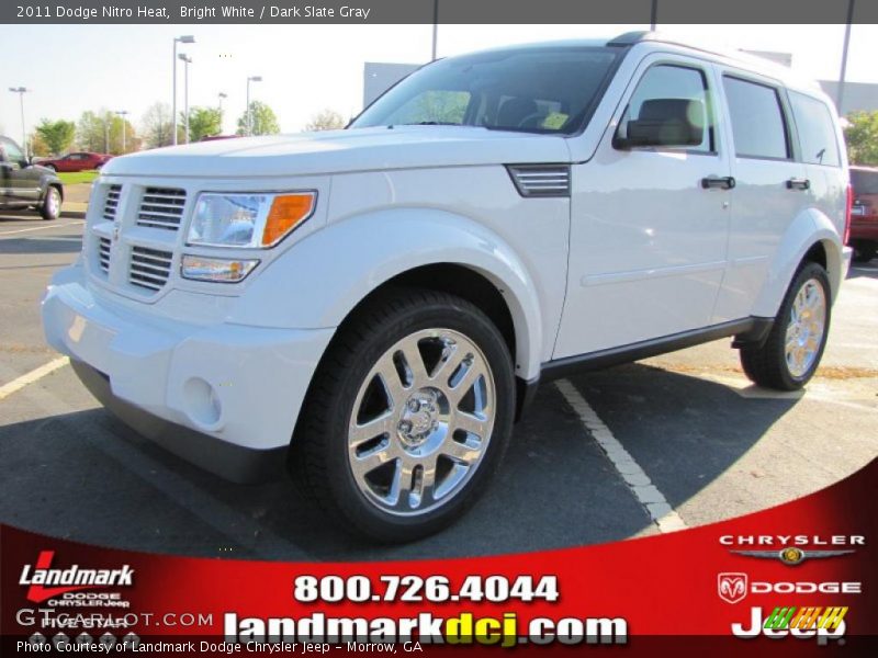 Bright White / Dark Slate Gray 2011 Dodge Nitro Heat