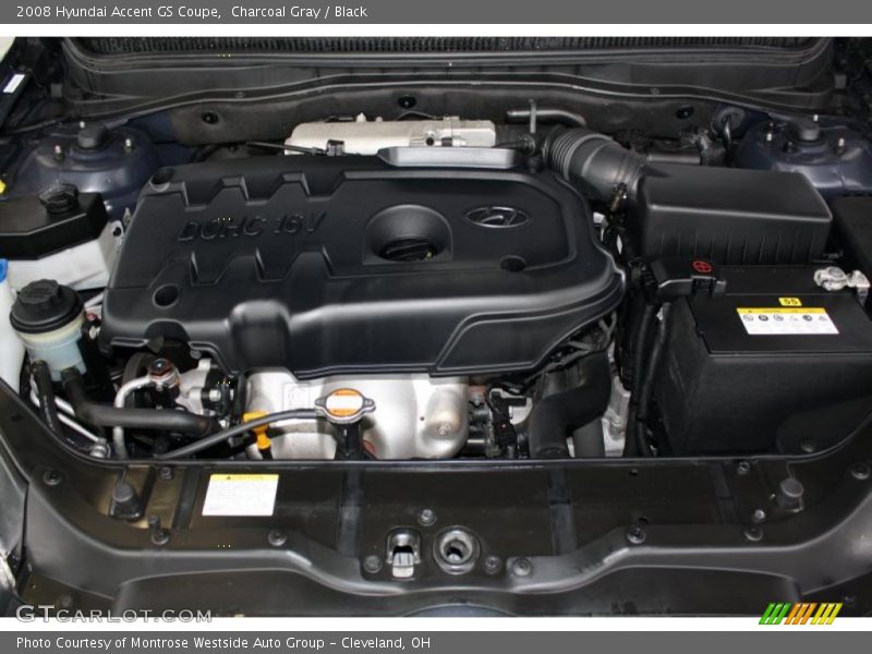 Charcoal Gray / Black 2008 Hyundai Accent GS Coupe
