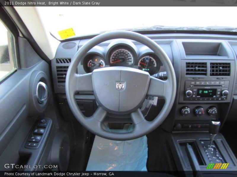 Bright White / Dark Slate Gray 2011 Dodge Nitro Heat