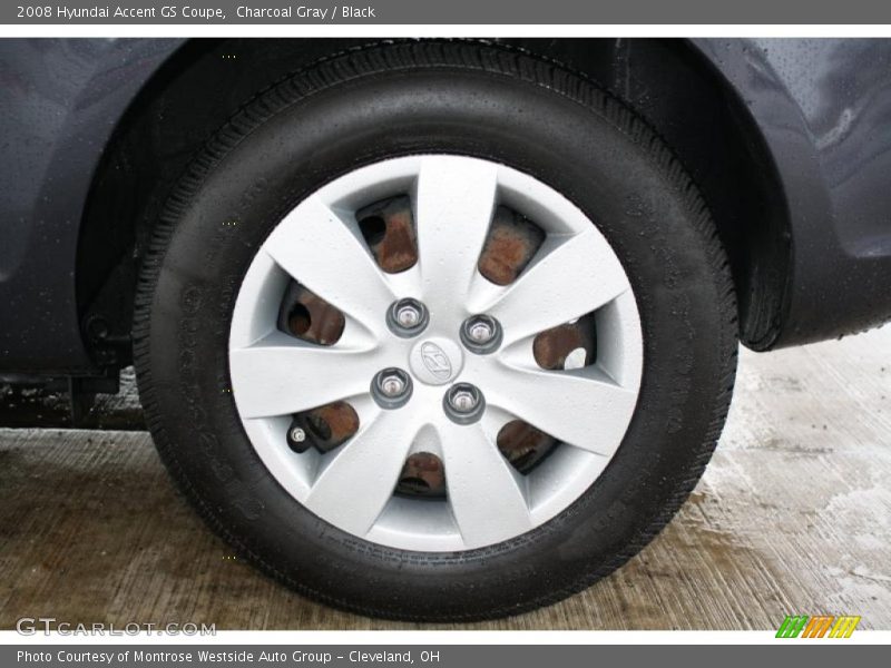 Charcoal Gray / Black 2008 Hyundai Accent GS Coupe