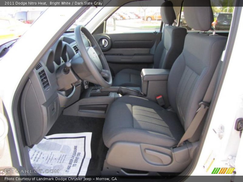 Bright White / Dark Slate Gray 2011 Dodge Nitro Heat