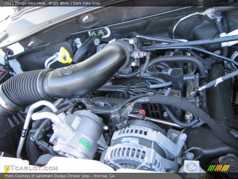 Bright White / Dark Slate Gray 2011 Dodge Nitro Heat