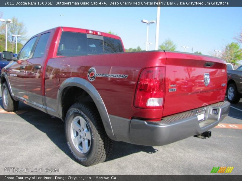 Deep Cherry Red Crystal Pearl / Dark Slate Gray/Medium Graystone 2011 Dodge Ram 1500 SLT Outdoorsman Quad Cab 4x4