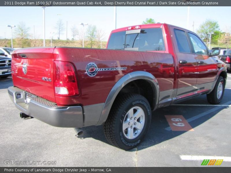 Deep Cherry Red Crystal Pearl / Dark Slate Gray/Medium Graystone 2011 Dodge Ram 1500 SLT Outdoorsman Quad Cab 4x4