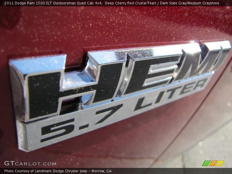 Deep Cherry Red Crystal Pearl / Dark Slate Gray/Medium Graystone 2011 Dodge Ram 1500 SLT Outdoorsman Quad Cab 4x4