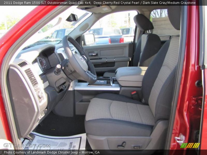 Deep Cherry Red Crystal Pearl / Dark Slate Gray/Medium Graystone 2011 Dodge Ram 1500 SLT Outdoorsman Quad Cab 4x4