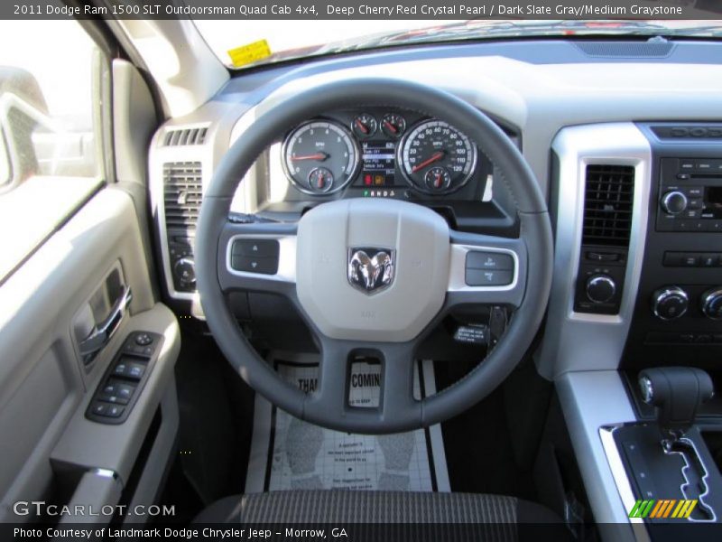Deep Cherry Red Crystal Pearl / Dark Slate Gray/Medium Graystone 2011 Dodge Ram 1500 SLT Outdoorsman Quad Cab 4x4