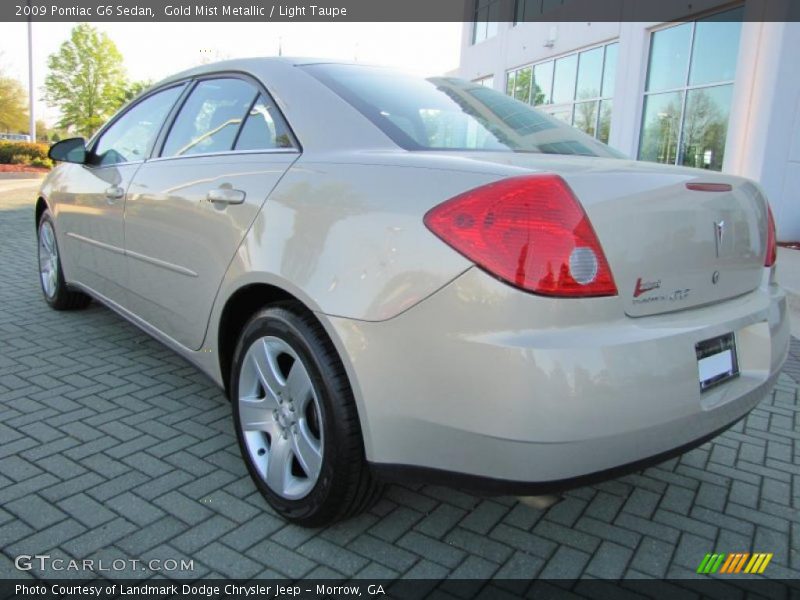 Gold Mist Metallic / Light Taupe 2009 Pontiac G6 Sedan