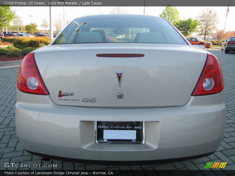 Gold Mist Metallic / Light Taupe 2009 Pontiac G6 Sedan