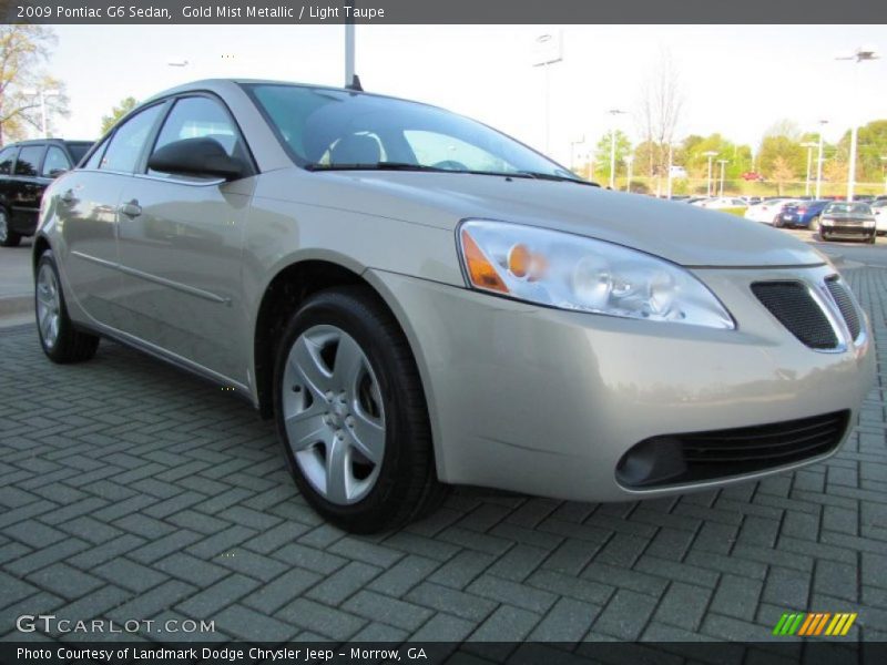 Gold Mist Metallic / Light Taupe 2009 Pontiac G6 Sedan