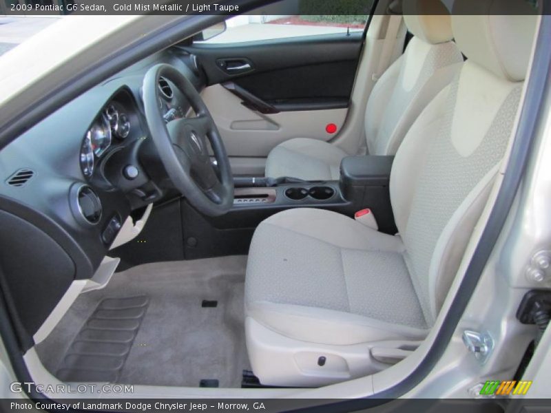 Gold Mist Metallic / Light Taupe 2009 Pontiac G6 Sedan