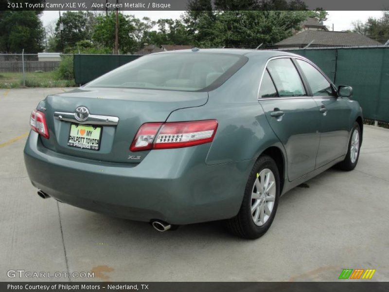 Aloe Green Metallic / Bisque 2011 Toyota Camry XLE V6