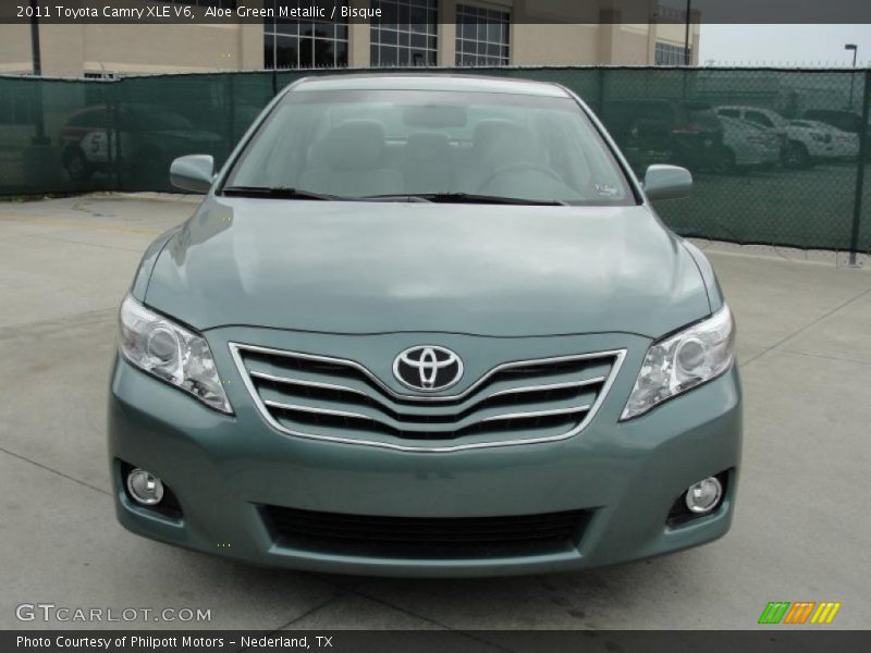 Aloe Green Metallic / Bisque 2011 Toyota Camry XLE V6