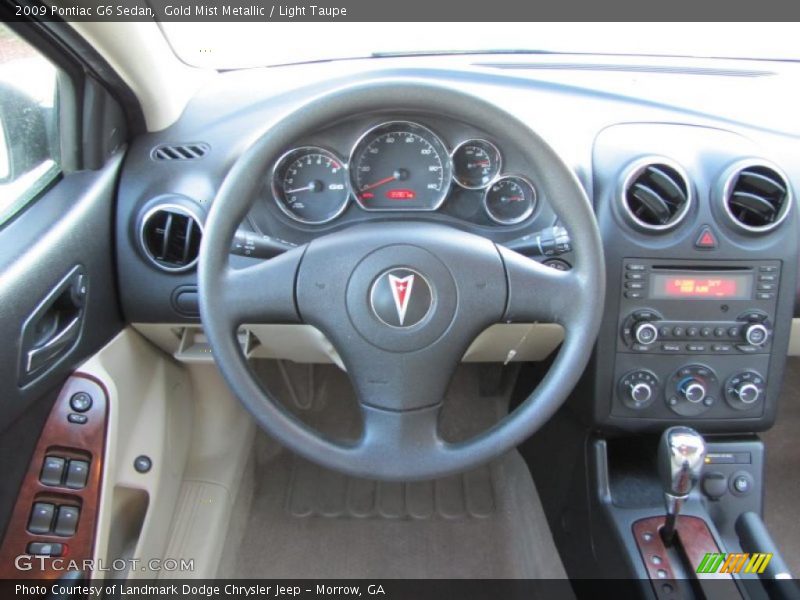 Gold Mist Metallic / Light Taupe 2009 Pontiac G6 Sedan