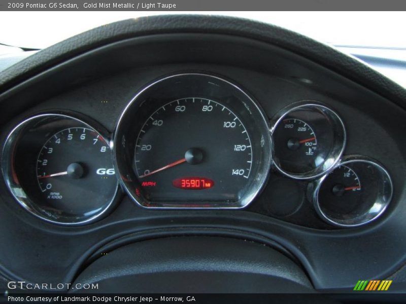 Gold Mist Metallic / Light Taupe 2009 Pontiac G6 Sedan