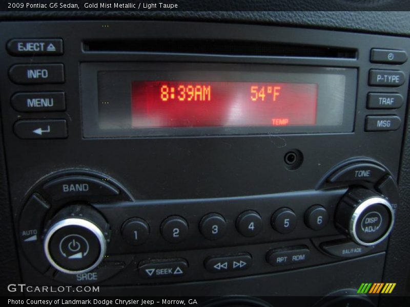 Gold Mist Metallic / Light Taupe 2009 Pontiac G6 Sedan