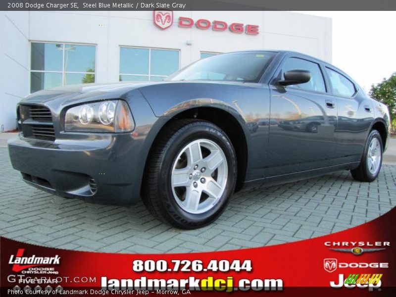 Steel Blue Metallic / Dark Slate Gray 2008 Dodge Charger SE