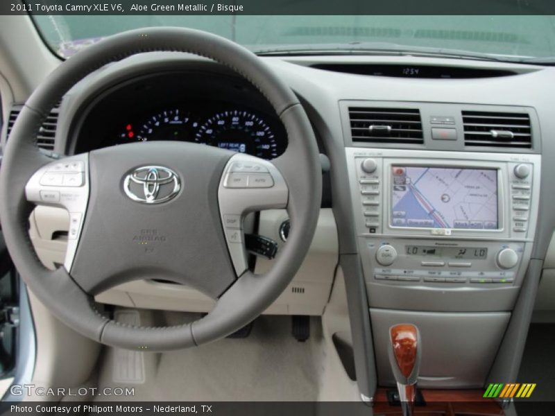 Aloe Green Metallic / Bisque 2011 Toyota Camry XLE V6