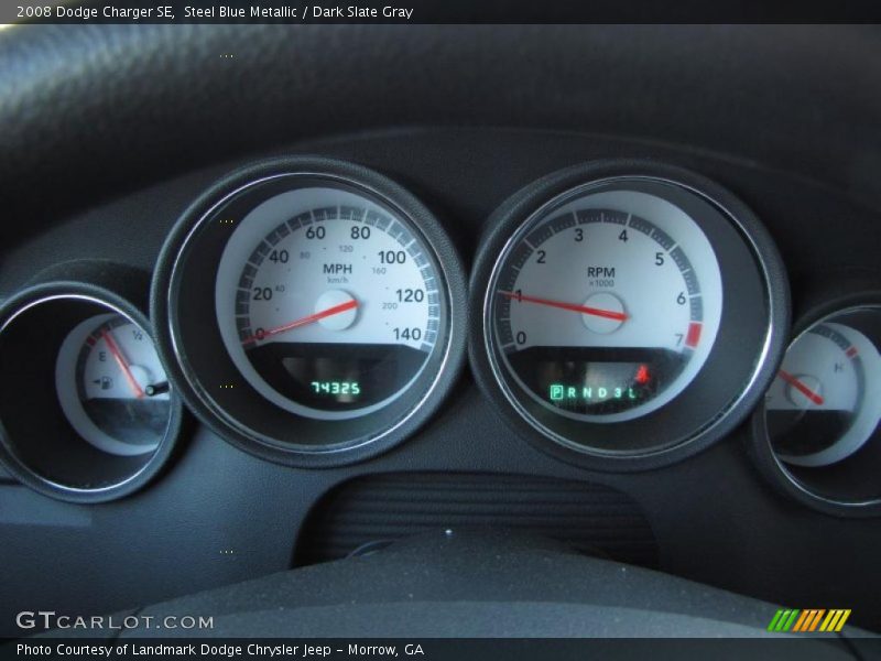 Steel Blue Metallic / Dark Slate Gray 2008 Dodge Charger SE