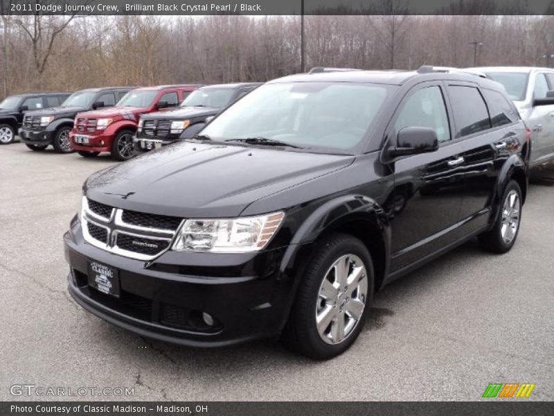 Brilliant Black Crystal Pearl / Black 2011 Dodge Journey Crew