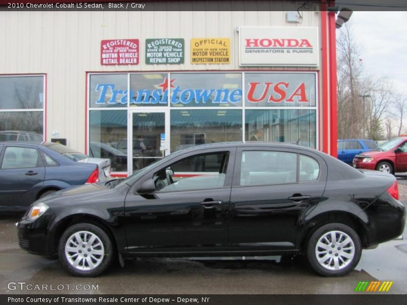 Black / Gray 2010 Chevrolet Cobalt LS Sedan