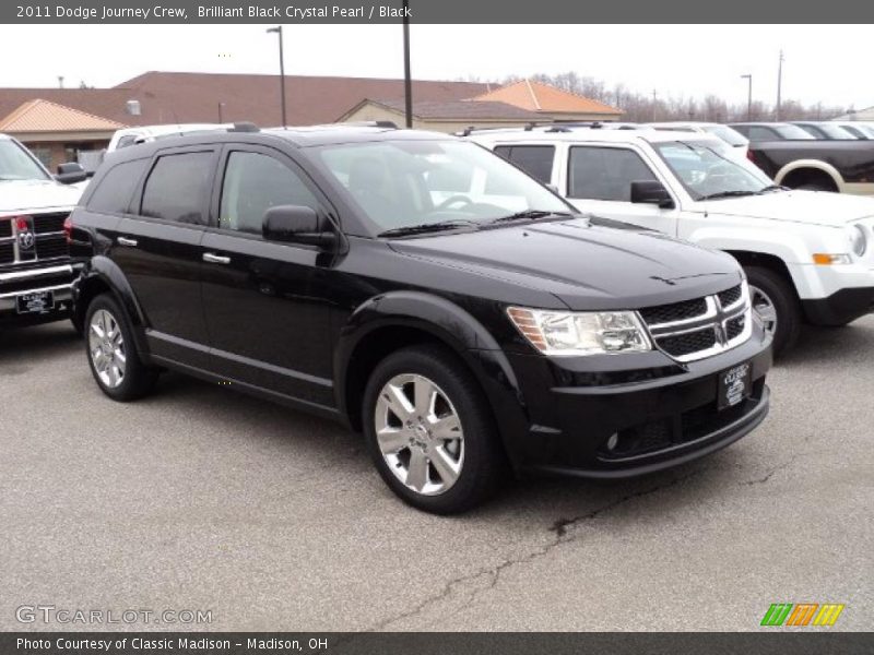 Brilliant Black Crystal Pearl / Black 2011 Dodge Journey Crew