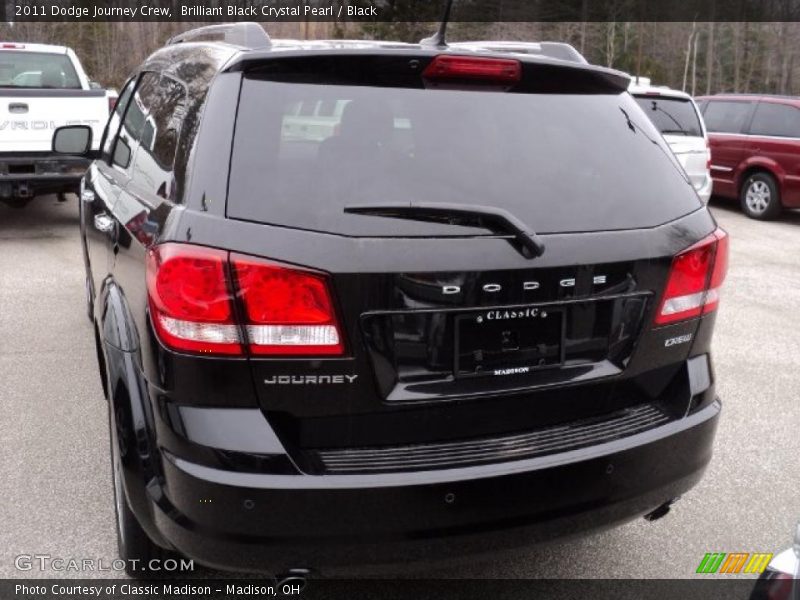 Brilliant Black Crystal Pearl / Black 2011 Dodge Journey Crew