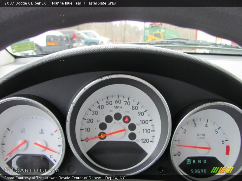 Marine Blue Pearl / Pastel Slate Gray 2007 Dodge Caliber SXT