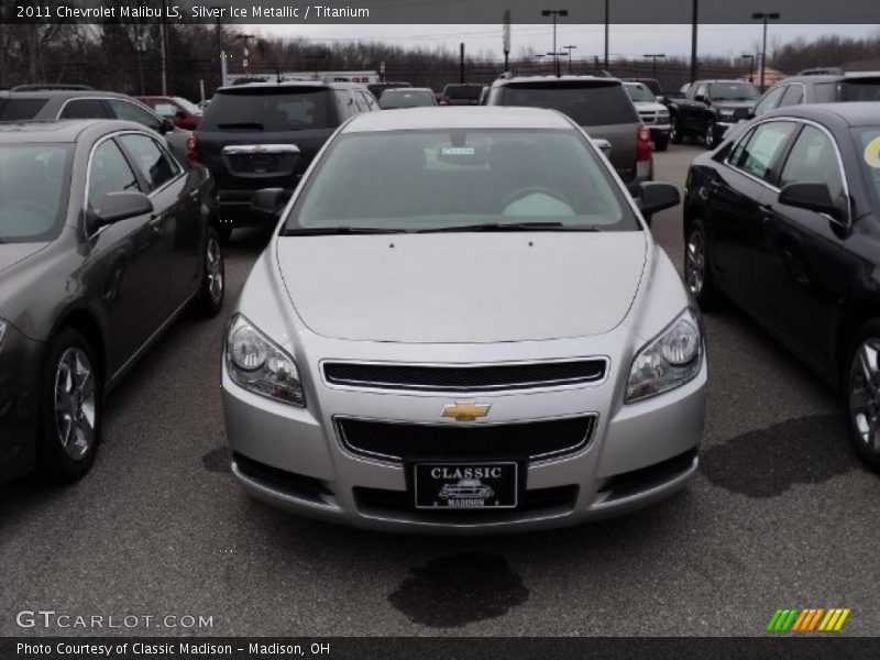 Silver Ice Metallic / Titanium 2011 Chevrolet Malibu LS