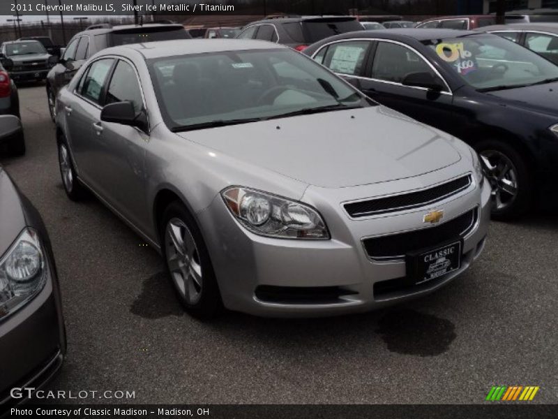 Silver Ice Metallic / Titanium 2011 Chevrolet Malibu LS