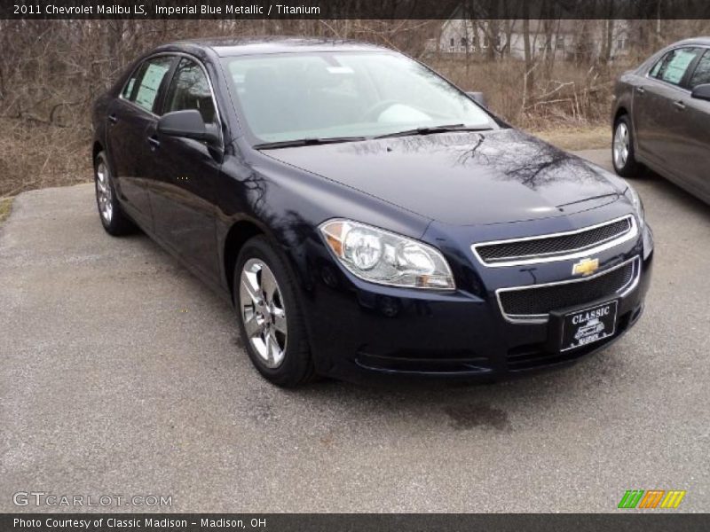 Imperial Blue Metallic / Titanium 2011 Chevrolet Malibu LS
