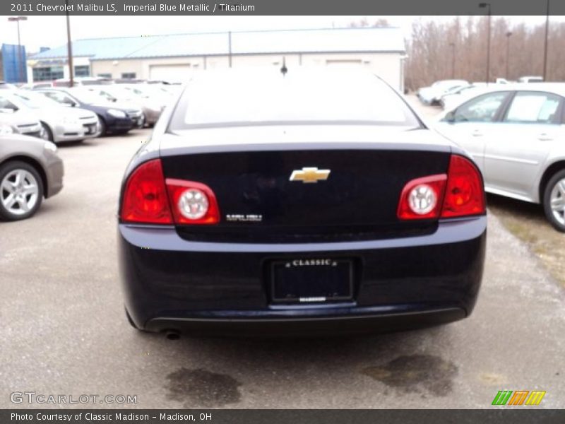 Imperial Blue Metallic / Titanium 2011 Chevrolet Malibu LS