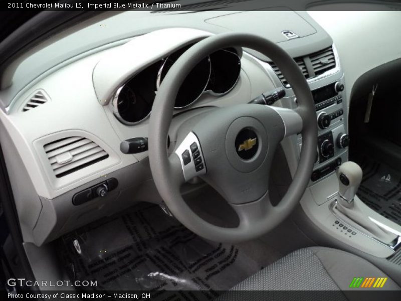 Imperial Blue Metallic / Titanium 2011 Chevrolet Malibu LS