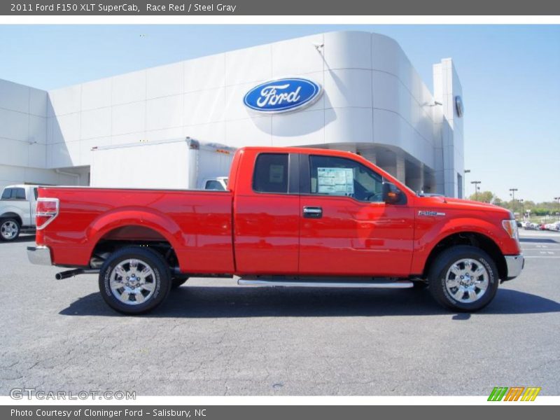 Race Red / Steel Gray 2011 Ford F150 XLT SuperCab