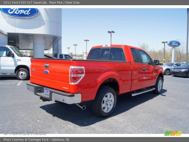 Race Red / Steel Gray 2011 Ford F150 XLT SuperCab