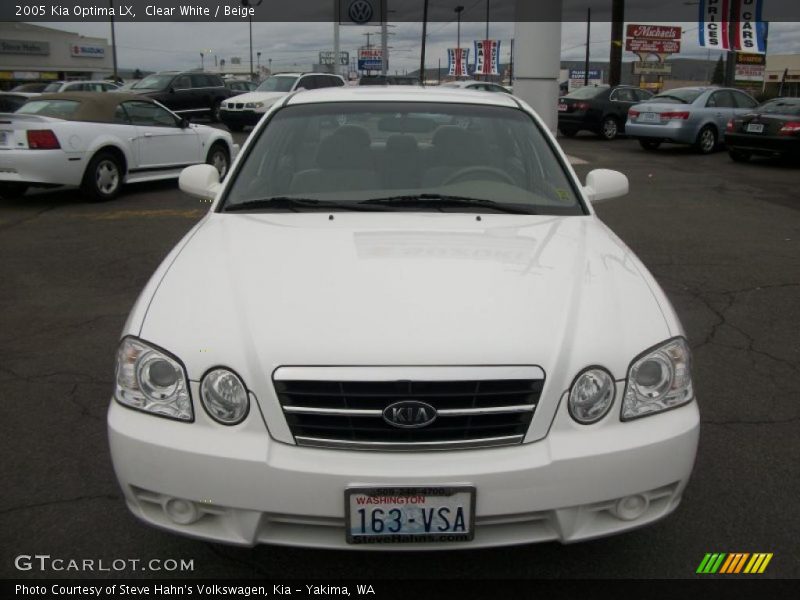 Clear White / Beige 2005 Kia Optima LX