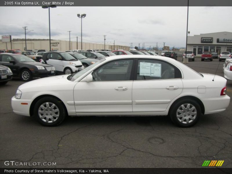 Clear White / Beige 2005 Kia Optima LX