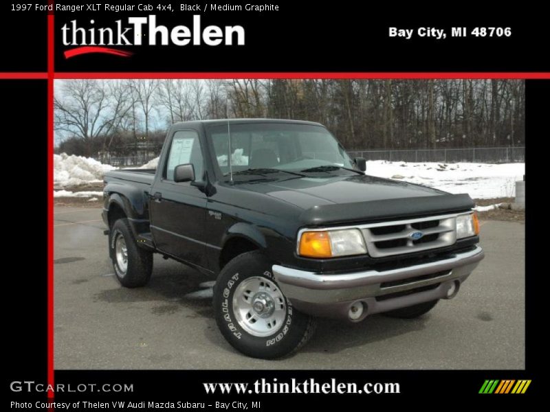Black / Medium Graphite 1997 Ford Ranger XLT Regular Cab 4x4