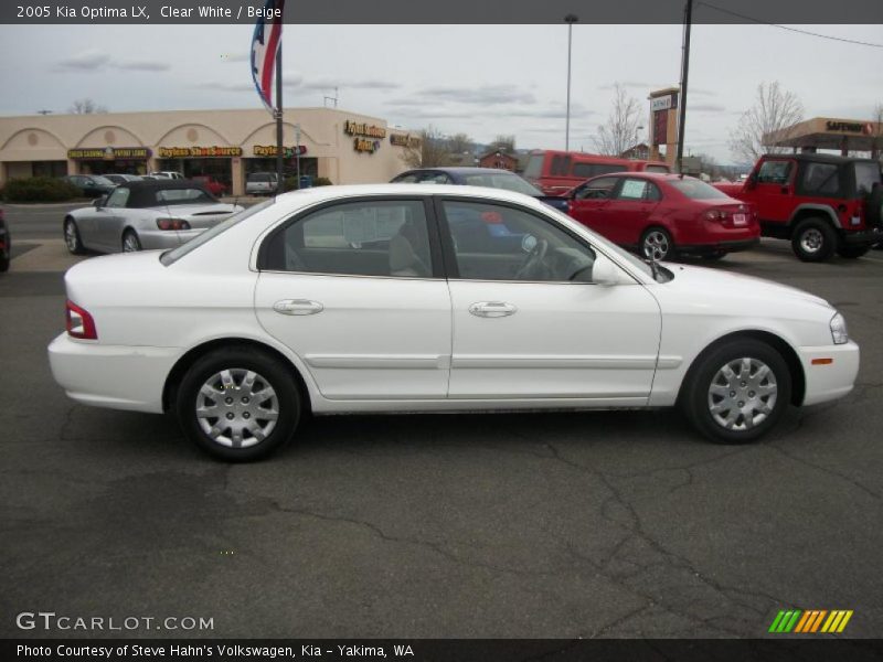 Clear White / Beige 2005 Kia Optima LX