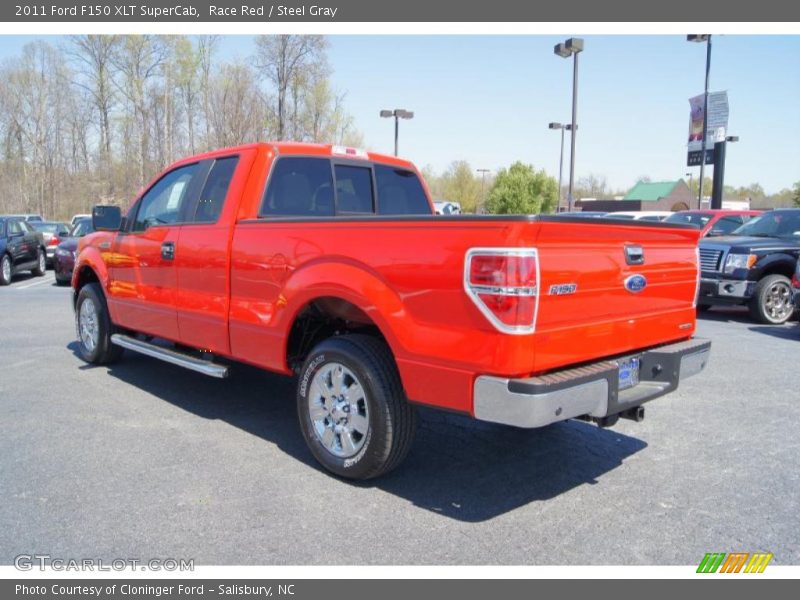 Race Red / Steel Gray 2011 Ford F150 XLT SuperCab